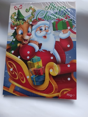 Advent Calendar Kerstmis 1 Melk Chocolade 75Gr