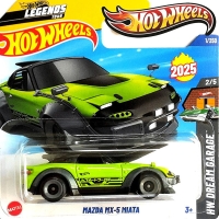 HOT WHEELS MAZDA MX-5 MIATA APPLE GREEN 1/250 HW DREAM GARAGE 2/5 SHORT CARD 2025 1:64