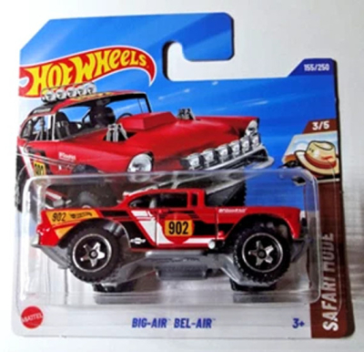 HOT WHEELS BIG AIR BEL-AIR 902 RACING RED 155/250 HW SAFARI MODE 3/5.