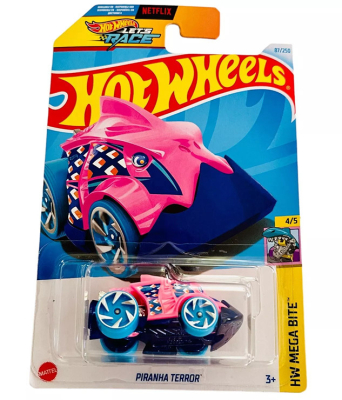 HOT WHEELS PIRANHA TERROR 87/250 PINK 1:64 HW MEGA BITE 4/5