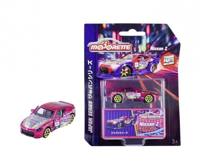 MAJORETTE NISSAN Z JAPAN SERIES TUNING PARTS INCLUDED CORAL PINK 1:64 VINTAGE