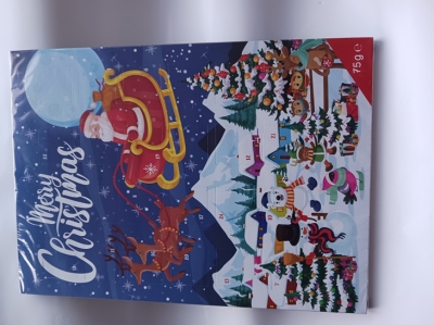 Advent Calendar Kerstmis 4 Melk Chocolade 75Gr