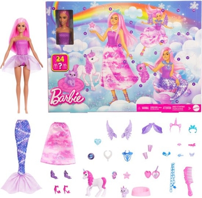 Barbie Adventskalendar met Unieke modepop en 24 verrassende accessoires