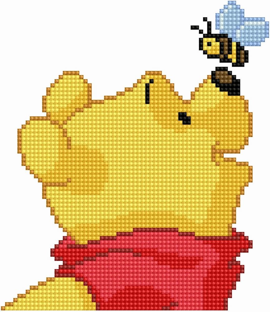 Pooh with Bee Diamond Dotz: 22x22 cm (CD854300105)