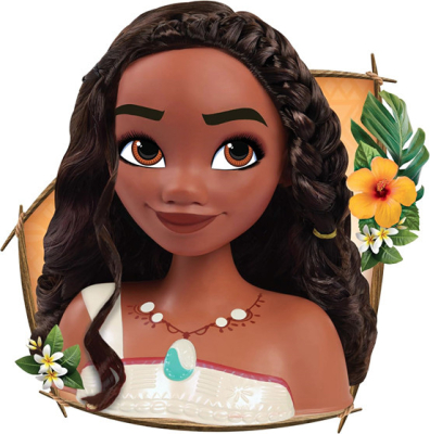 DISNEY PRINCESS MOANA STYLING HEAD QUEEN ANNA Kaphoofd 14pieces (25x20cm)