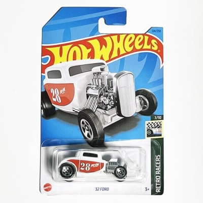 HOT WHEELS '32 FORD WHITE 124/250 1:64 HW RETRO RACERS 7/10