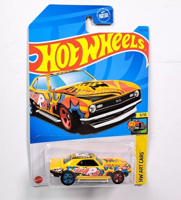 HOT WHEELS COPO CAMARO '68 63/250 HW ART CARS YELLOW (1:64)