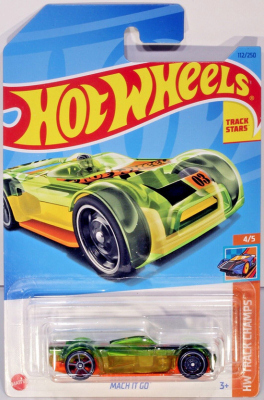 HOT WHEELS MACH IT GO112/250 1:64 ORANGE-GREEN  HW TRACK CHAMPS 4/5