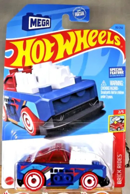 HOT WHEELS CUSTOM SMALL BLOCK BLUE 30/250 1:64  HW BRICK RIDE 2/5