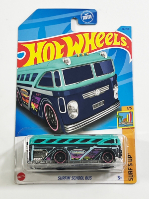 HOT WHEELS SURFIN' SCHOOLBUS 24/250 (1:64) SURF'S UP 1/5