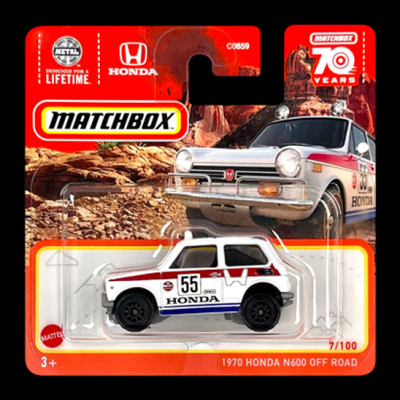 MATCHBOX HONDA 1970 N600 OFF ROAD 55 WHITE 7-100 (1:64)