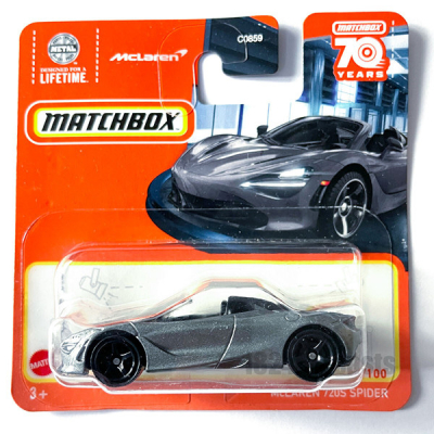 MATCHBOX McLAREN 720S SPIDER 66-100 METALIC SILBER (1:64)