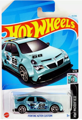 HOT WHEELS PONTIAC AZTEK CUSTOM 111/250 1:64 BLUE HW MODIFIED 9/10