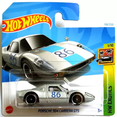 HOT WHEELS PORSCHE 904 CARRERA 86 GTS RACING SILBER 158/250 (1:64) HW EXOTICS 1/10