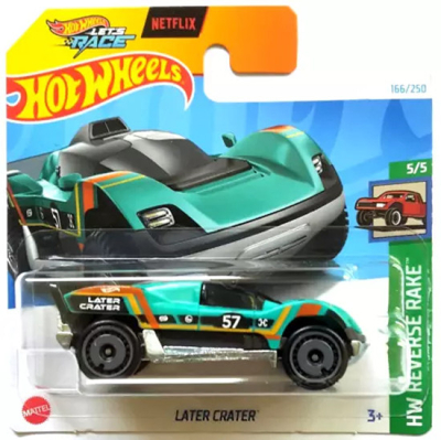 HOT WHEELS LATER CRATER TURQUOISE 166/250 1:64 HW REVERSE RAKE 5/5