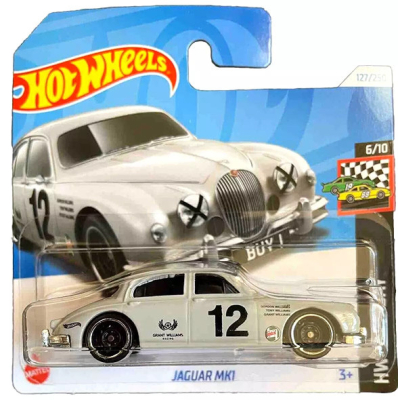 HOT WHEELS JAGUAR 12 MK1 GREY 127/250 1:64 HW RACE DAY 6/10