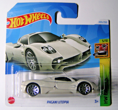 HOT WHEELS PAGANI UTOPIA SILVER GREY 205/250 1:64 HW EXOTICS 5/10