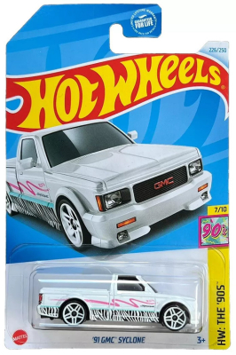 HOT WHEELS '91 GMC SYCLONE WHITE/ZEBRA 226/250 1:64 HW THE '90S 7/10