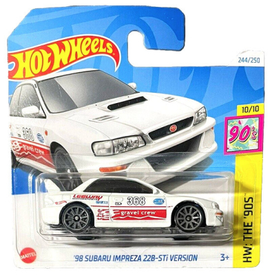 HOT WHEELS '98 SUBARU IMPREZA 22B STi VERSION LEEWAY 244/250 (1:64) WHITE 368 HW THE '90S 10/10