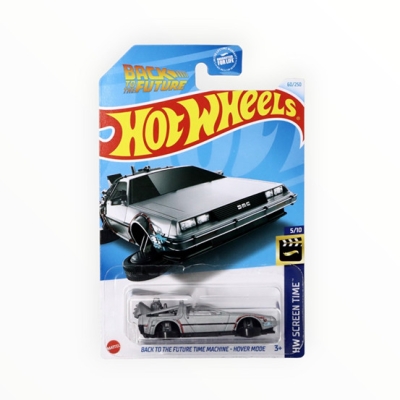 HOT WHEELS BACK TO THE FURURE TIME MACHINE -HOVER MODE MATT GREY 60/250 HW SCREEN TIME 4/10 LONG CARD 1:64 20