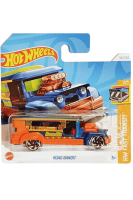 HOT WHEELS ROAD BANDIT BLUE ORANGE 30/250 HW FAST TRANSIT 2/5 1:64 SHORT CARD