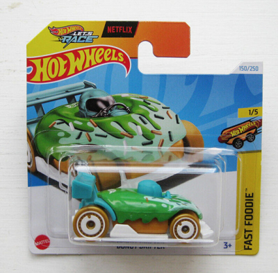 HOT WHEELS DONUT DRIFTER GREEN/BROWN 150/250 1:64 HW FAST FOODIE 1/5