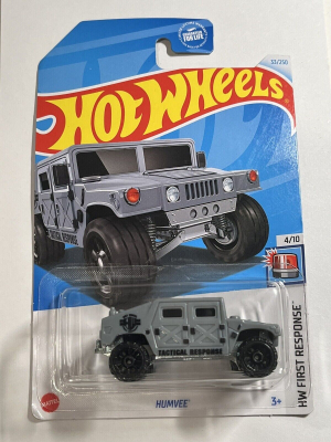 HOT WHEELS HUMVEE 33/250 MARINE GREY 1:64 HW FIRST RESPONSE 4/10