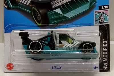 HOT WHEELS LOLUX 68 GREY SILVER 28/250 (1:64) HW MODIFIED 3/10 LONG CARD 2024 TOYOTA HILUX