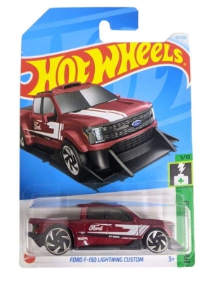 HOT WHEELS FORD F-150 RED 37/250 (1:64) HW GREEN SPEED 5/10 LONG CARD 2024