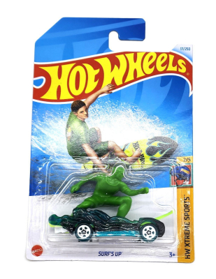 HOT WHEELS SURF'S UP 17/250 SURFEN GREEN HW EXTREME SPORTS 2/5 1:64 SHORT CARD