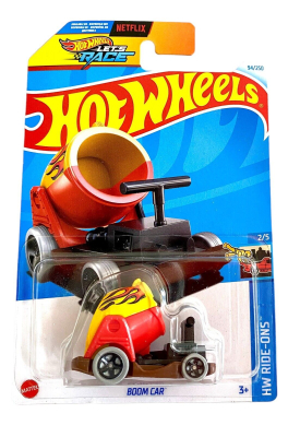 HOT WHEELS BOOM CAR RED YELLOW 94/250 (1:64) HW RIDE ONS 2/5