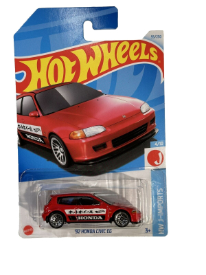 HOT WHEELS '92 HONDA CIVC EG RED 95/250 1:64 HW J-IMPORTS 4/10