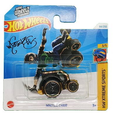HOT WHEELS WHEELIE CHAIR BLACK/CARAMEL 64/250 1:64 HW XTREME SPORTS 3/5 ROLSTOEL SPORT Aaron Wheelz Fotheringham