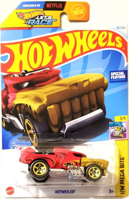 HOT WHEELS HOTWEILER RACING RED 66/250 (1:64) 3/5 HW MEGA BITE