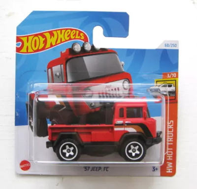 HOT WHEELS 57 JEEP FC RED 68/250 1:64 HW HOT TRUCKS 3/10
