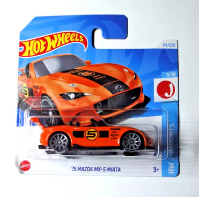 HOT WHEELS '15 MAZDA MX 5 MIATA ORANGE 69/250 1:64 HW J-IMPORTS 3/10