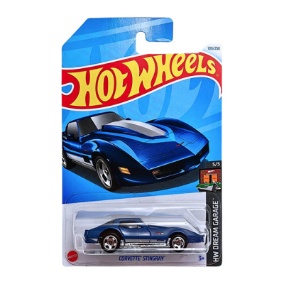 HOT WHEELS CORVETTE STINGRAY BLUE 109/250 1:64 HW DREAM GARAGE 5/5
