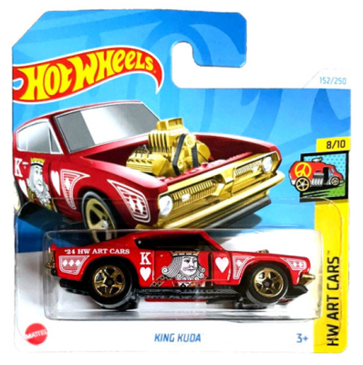 HOT WHEELS KING KUDA GOLD/RED 152/250 1:64 HW ART CARS 8/10