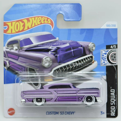 HOT WHEELS CUSTOM '53 CHEVY PURPLE 100/250 (1:64) HW ROD SQUAD 4/5
