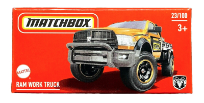 RAM WORK TRUCK 23/100 MATCHBOX 1:64 YELLOW