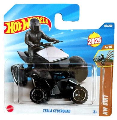 HOT WHEELS TESLA CYBERQUAD 82/250 BLACK/SILBER1:64 HW DIRT 4/10.