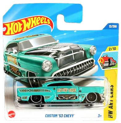 HOT WHEELS CUSTOM '53 CHEVY TIKI TIME GREEN 12/250 1:64 HW ART CARS 2/10