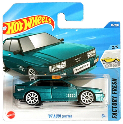 HOT WHEELS '87 AUDI QUATTRO GREEN 250/250 (1:64) HW FACTORY FRESH 2/5