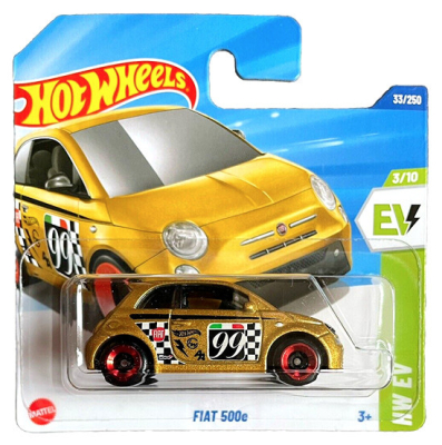 HOT WHEELS FIAT 500 99 GOLD 33/250 1:64 HW EV 3/10