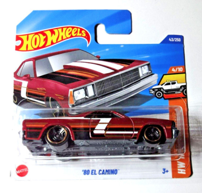 HOT WHEELS EL CAMINO '80 PICKUP NIGHT RED 43/250 HW HOT TRUCKS 4/10