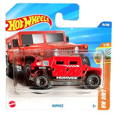 HOT WHEELS HUMVEE HUMMER BULSTEIN 773 55/250 RED 1:64 HW DIRT 1/10