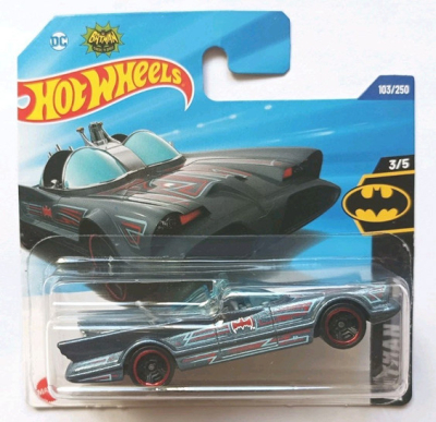 HOT WHEELS TV SERIES BATMOBILE METALIC BLUE 103/250 1:64 HW BATMAN 3/5