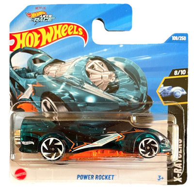 HOT WHEELS POWER ROCKET RACING GREEN 109/250 1:64 HW X-RAYCERS 8/10