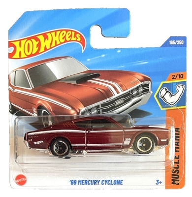 HOT WHEELS '69 MERCURY CYCLONE 2025 165/250 HW MUSCLE MANIA 2/10 SHORT CARD 1:64
