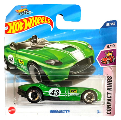 HOT WHEELS RRROADSTERS RACING GREEN 43 128/250 HW COMPACT KINGS 5/10 1:64 2025